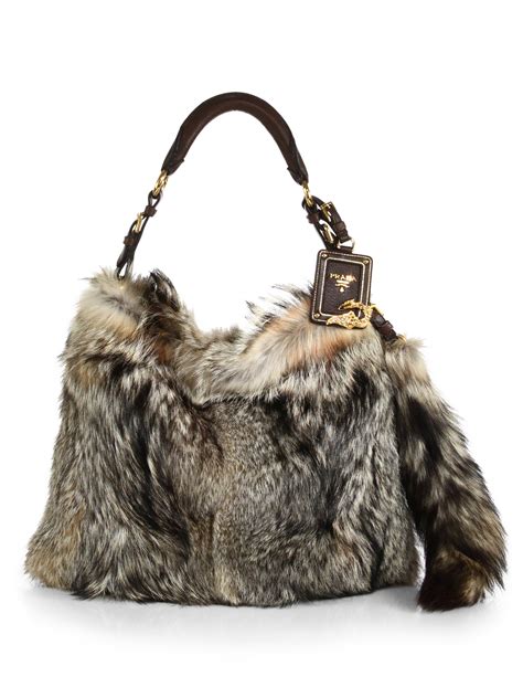 prada hobo fur